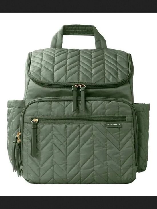 Skip Hop Diaper Bag Backpack Bundle Forma Multi-Function Travel Dark Sage NEW main image 12